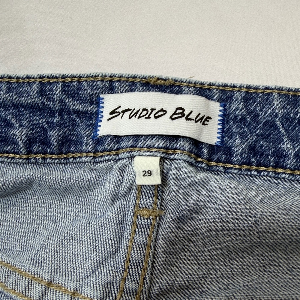 Studio blue women’s straight leg boyfriend jeans size 29 - Picture 4 of 10